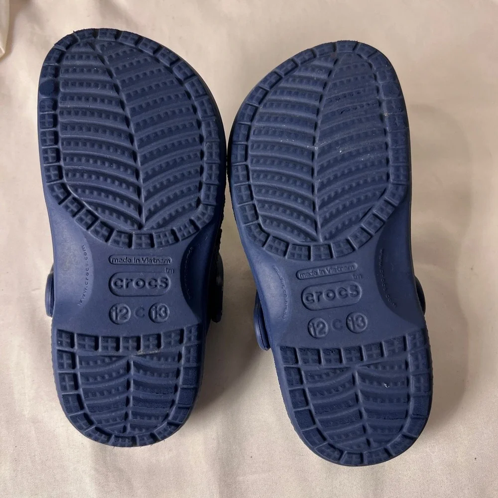 Crocs Kids Classic Clog Navy Blue Slip On Water Shoes Size 12 C 13